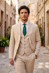 Corbata verde estrecha de 6 cm para hombre.