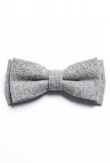 Pajarita de tweed gris para hombre