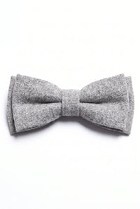 Pajarita de tweed gris para hombre