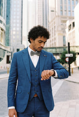 Pajarita de tweed gris para hombre