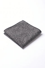 Pañuelo de bolsillo de tweed gris para hombre