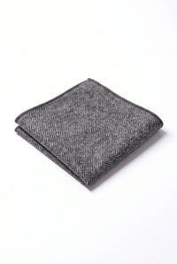 Pañuelo de bolsillo de tweed gris para hombre