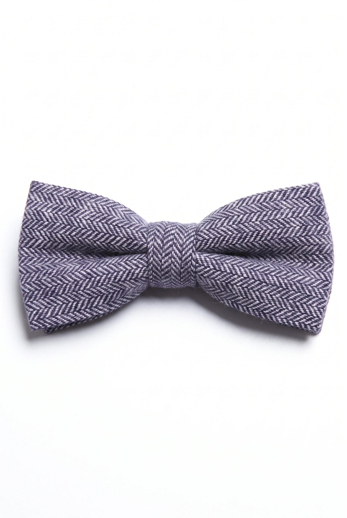 Pajarita de hombre de mezcla de lana y tweed gris