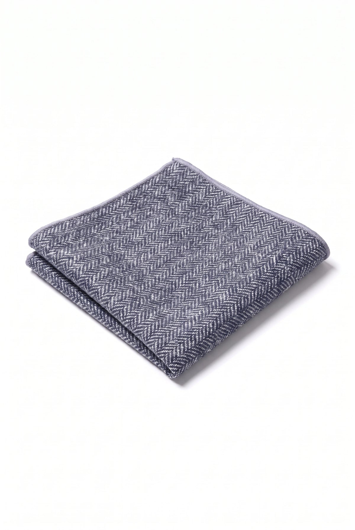 Pañuelo de bolsillo para hombre de mezcla de lana y tweed gris.