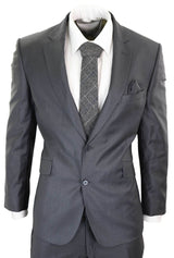 Traje formal de lana gris para hombre