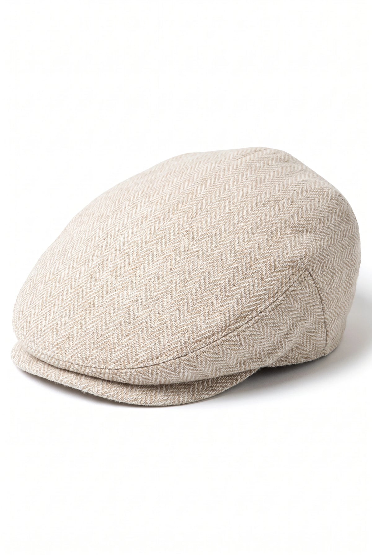 Gorra plana clásica beige para hombre