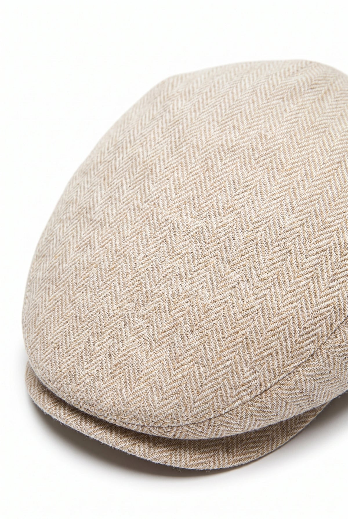 Gorra plana clásica beige para hombre
