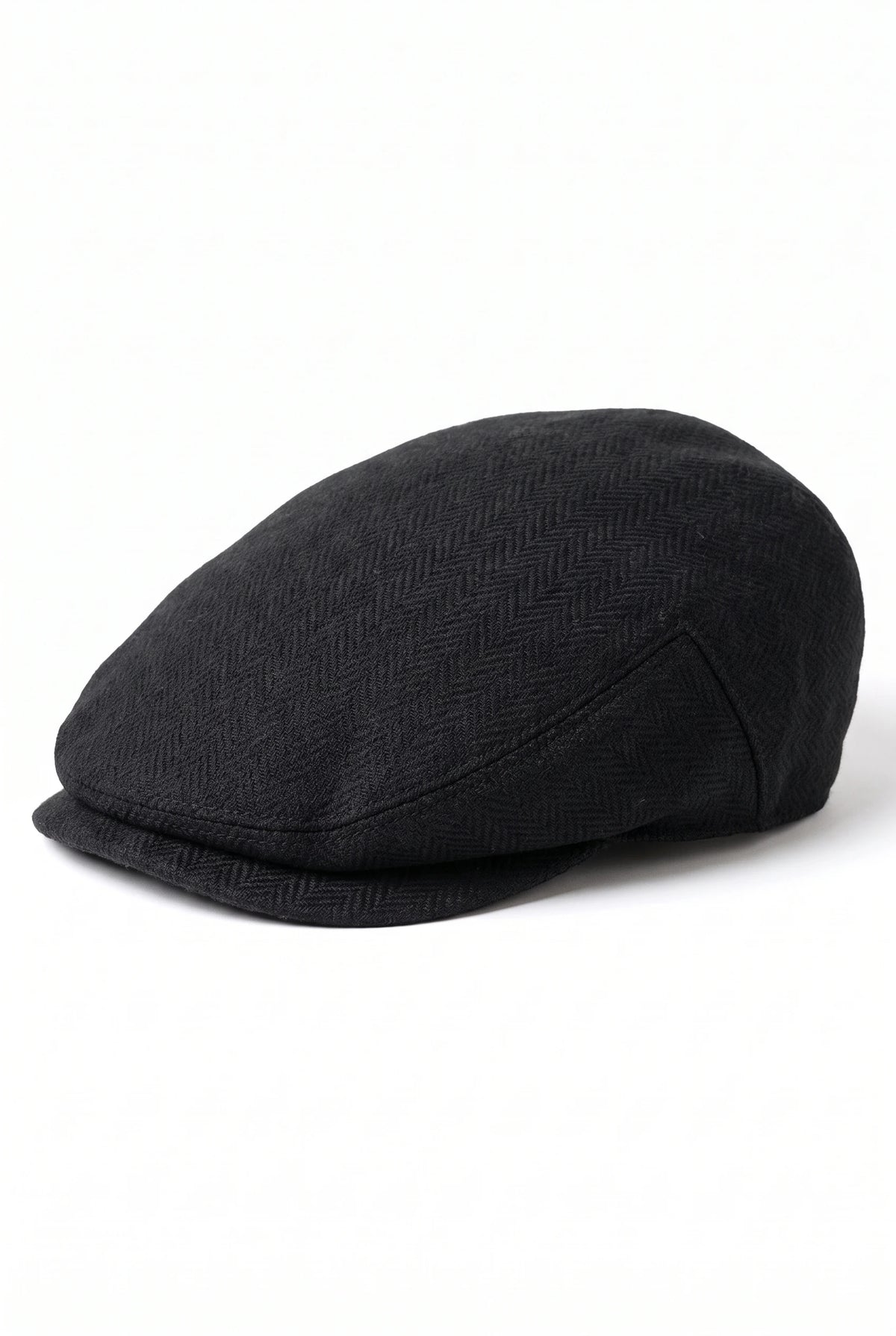 Gorra plana clásica negra para hombre