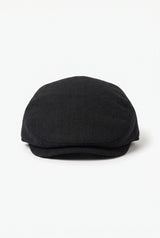 Gorra plana clásica negra para hombre