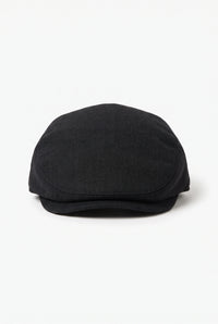 Gorra plana clásica negra para hombre