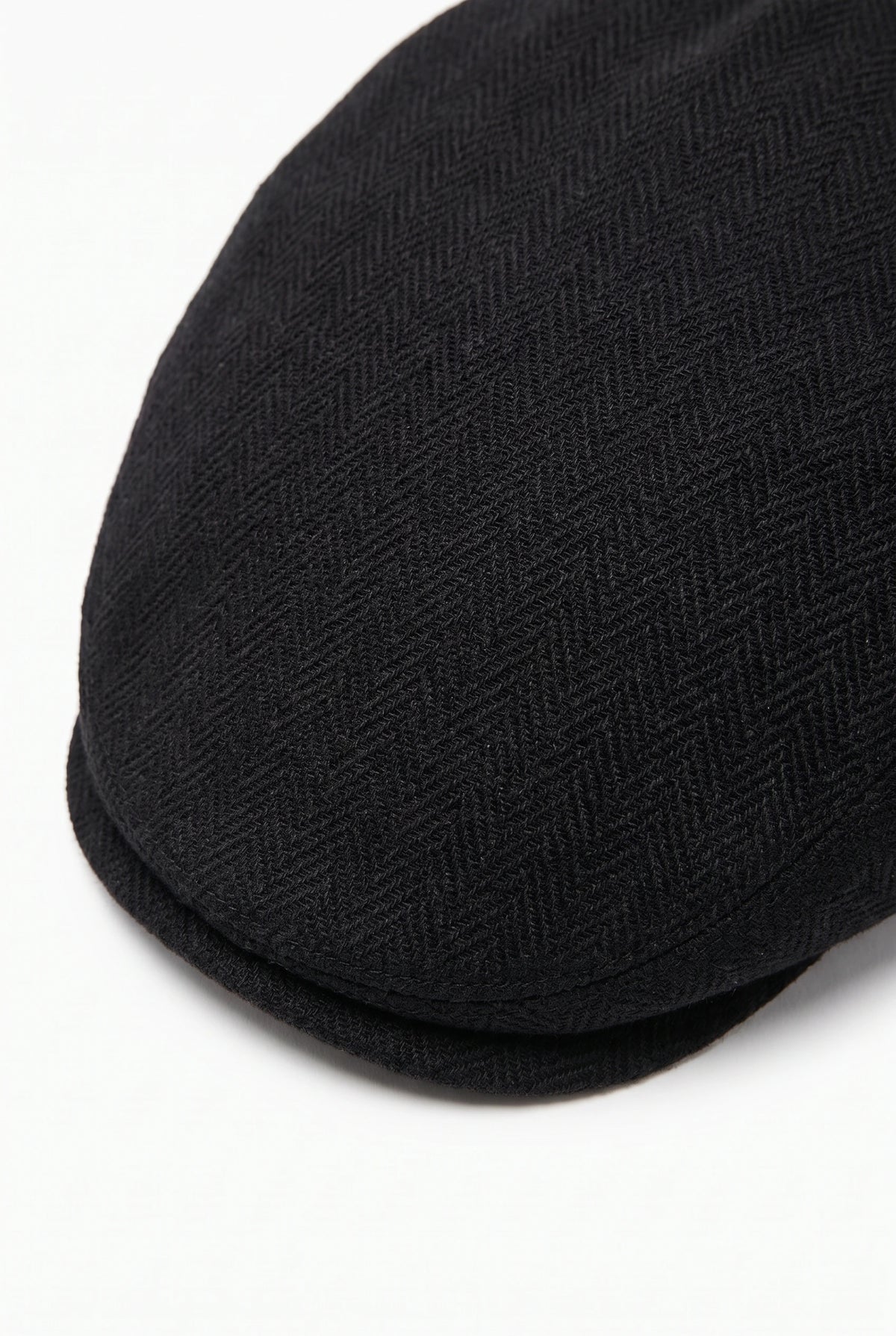 Gorra plana clásica negra para hombre
