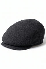Gorra plana clásica de carbón para hombre