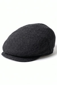 Gorra plana clásica de carbón para hombre