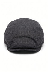 Gorra plana clásica de carbón para hombre