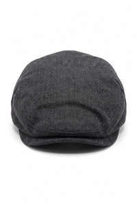 Gorra plana clásica de carbón para hombre