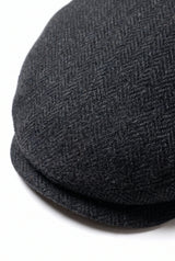 Gorra plana clásica de carbón para hombre