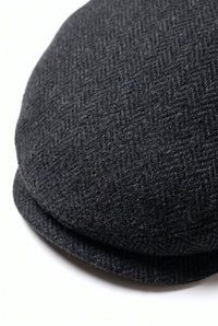 Gorra plana clásica de carbón para hombre