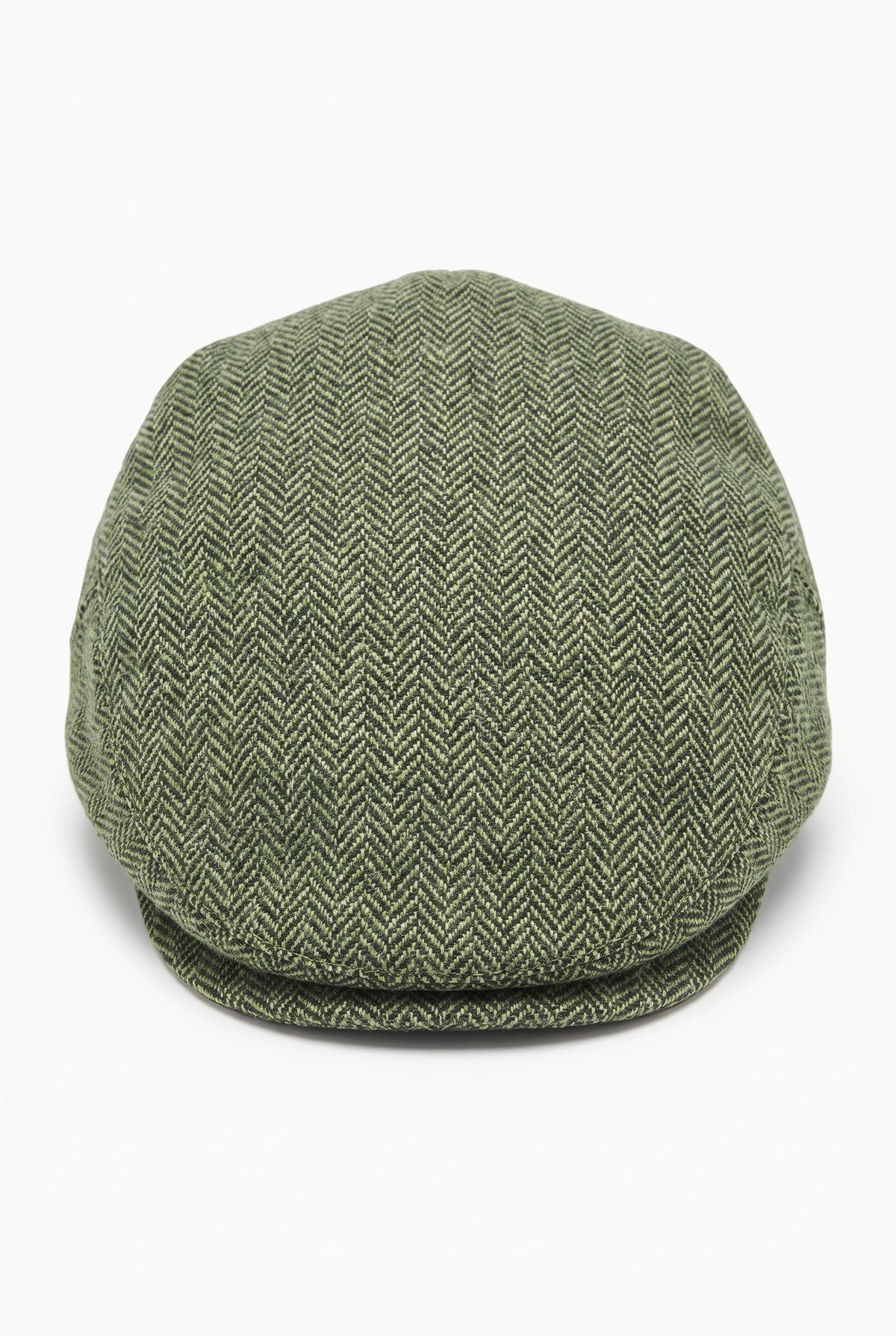 Gorra plana de mezcla de lana verde para hombre
