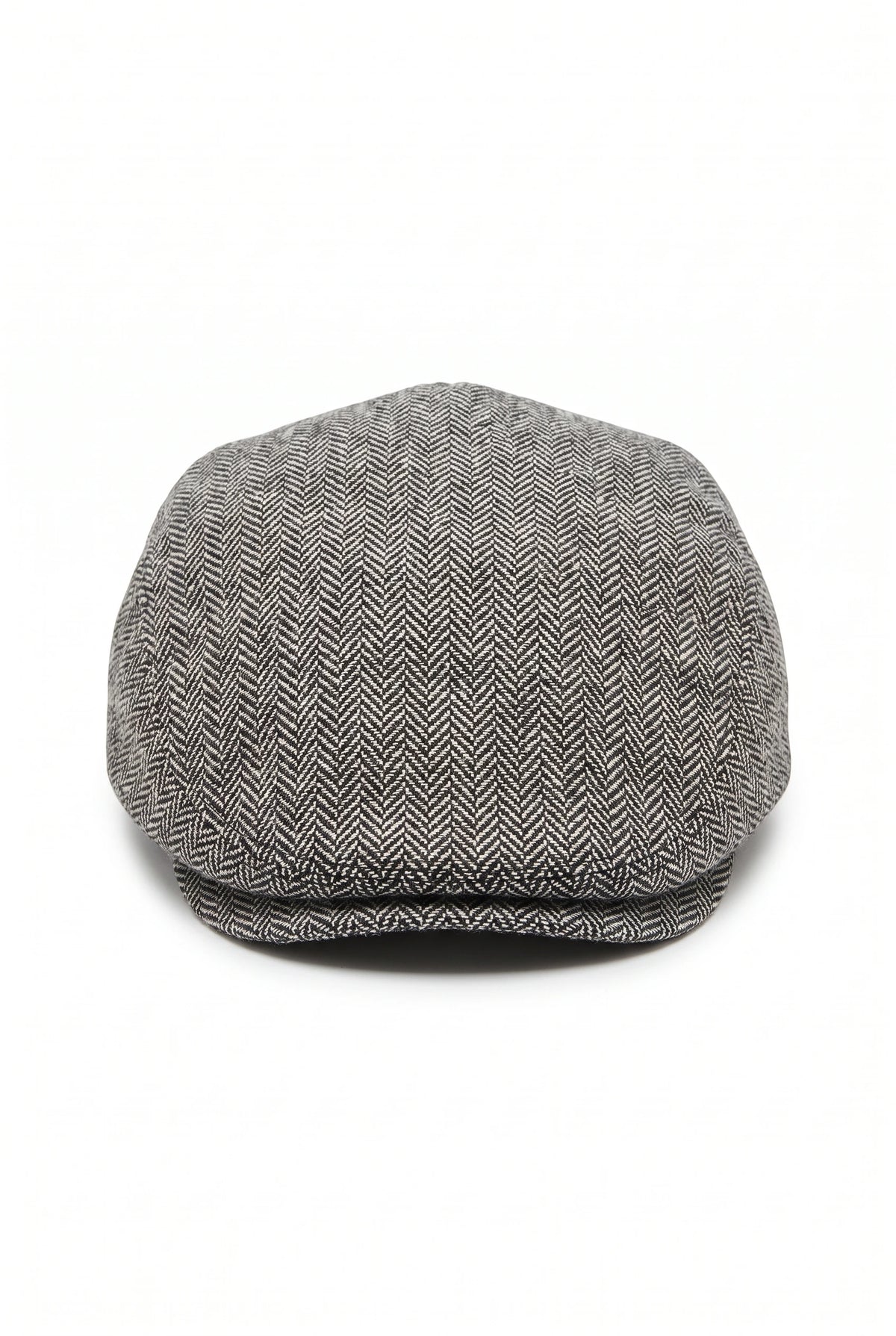 Gorra plana de mezcla de lana gris para hombre