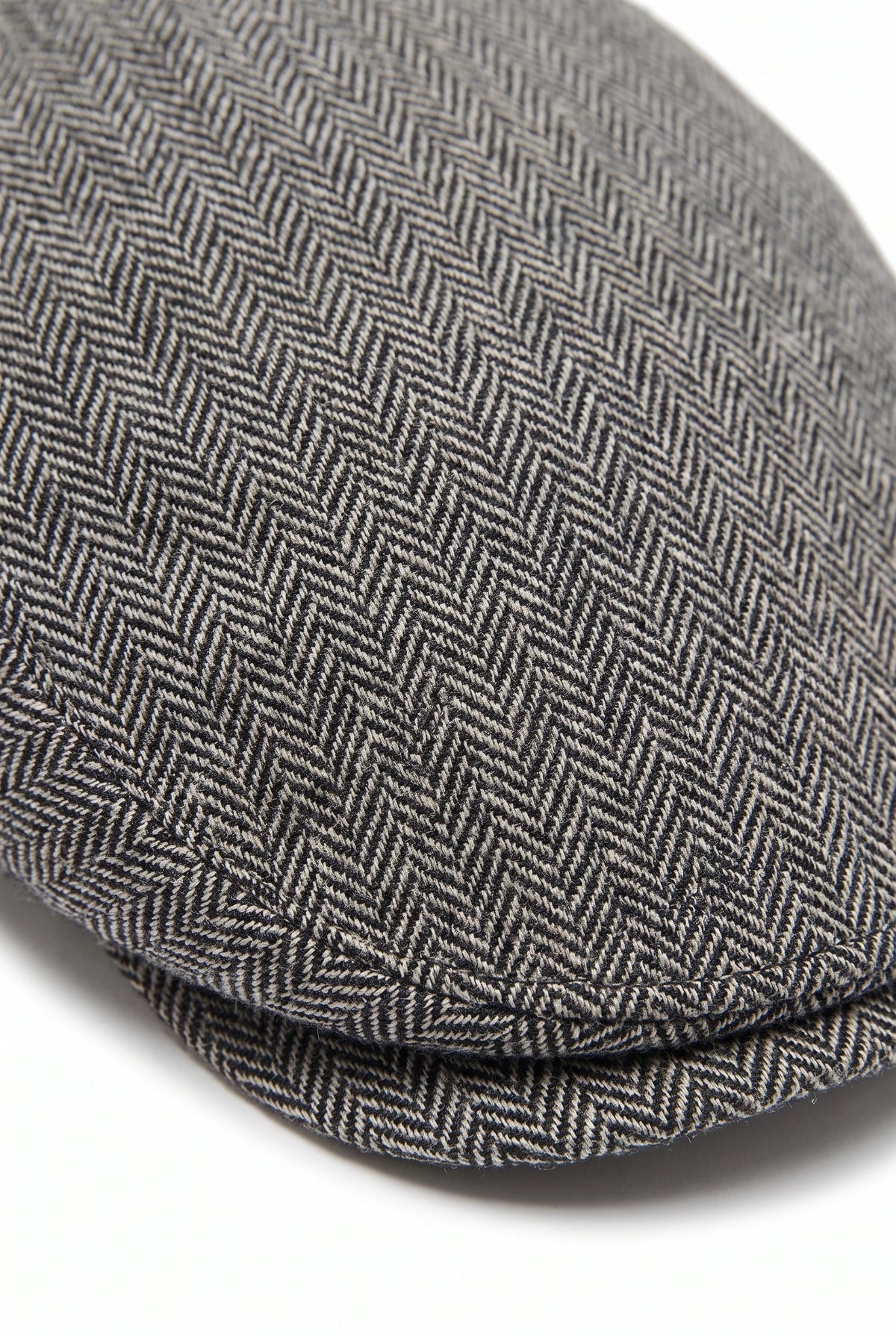 Gorra plana de mezcla de lana gris para hombre