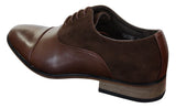 Zapatos de diseñador elegantes e informales de cuero italiano y gamuza para hombre, color marrón, azul marino y negro.