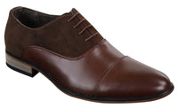 Zapatos de diseñador elegantes e informales de cuero italiano y gamuza para hombre, color marrón, azul marino y negro.