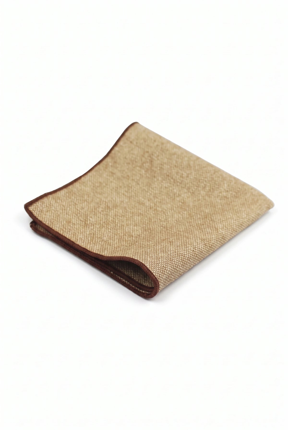 Pañuelo de bolsillo de tweed caqui para hombre