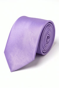 Conjunto de corbata de hombre color lavanda