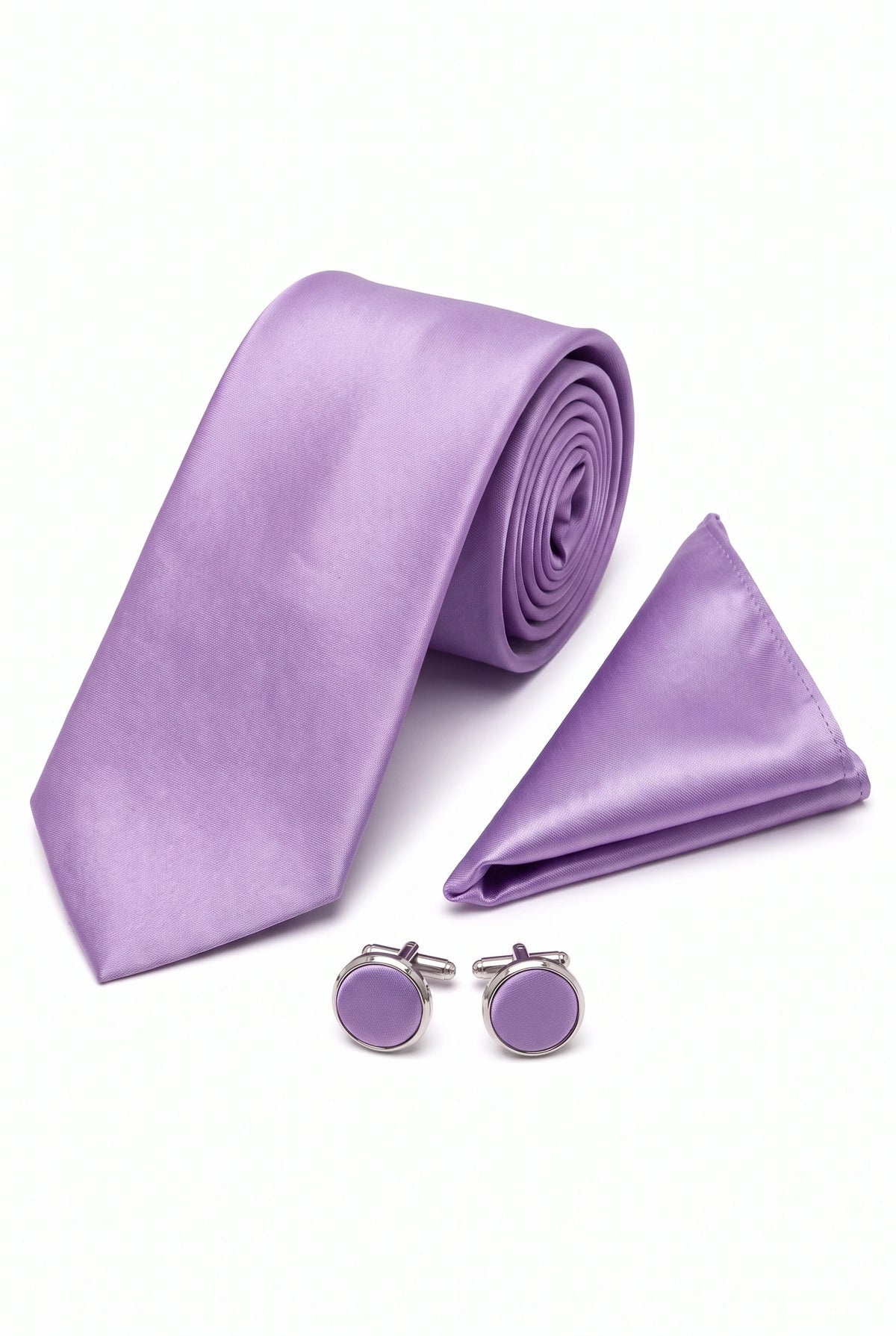 Conjunto de corbata de hombre color lavanda