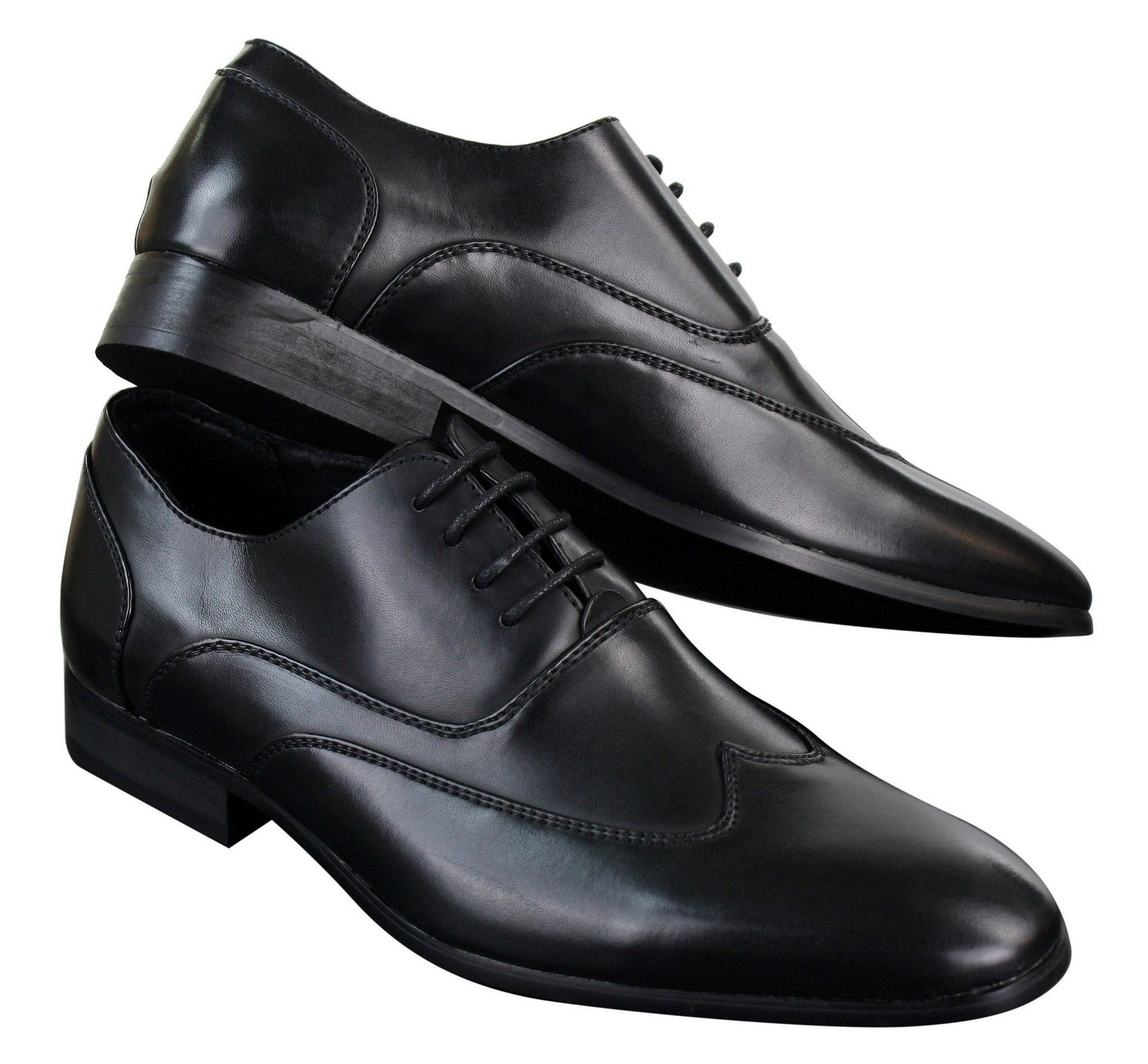 Zapatos de hombre de cuero con cordones, estilo brogue, de diseñador italiano, elegantes, formales, clásicos y retro.