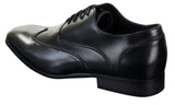 Zapatos de hombre de cuero con cordones, estilo brogue, de diseñador italiano, elegantes, formales, clásicos y retro.