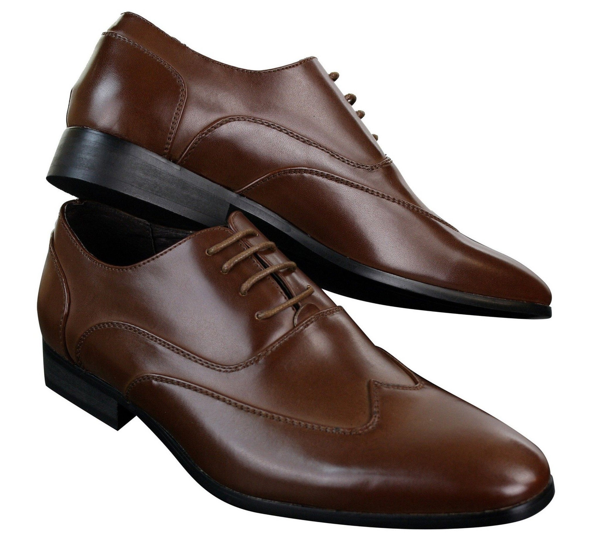 Zapatos de hombre de cuero con cordones, estilo brogue, de diseñador italiano, elegantes, formales, clásicos y retro.