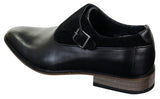 Zapatos de hombre de cuero y gamuza sin cordones con hebilla, de diseñador italiano, elegantes, informales y formales.