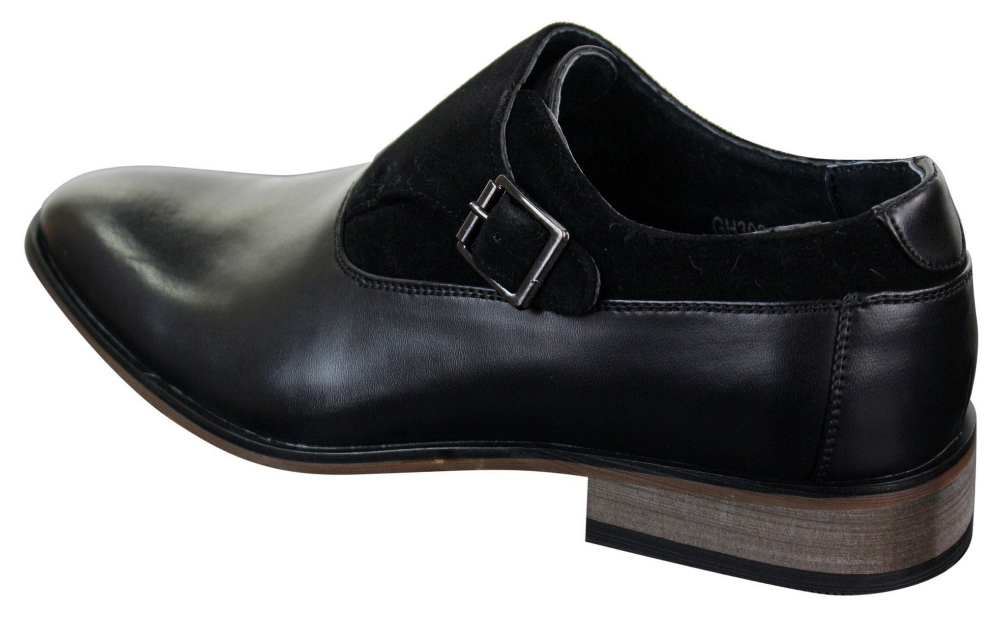 Zapatos de hombre de cuero y gamuza sin cordones con hebilla, de diseñador italiano, elegantes, informales y formales.