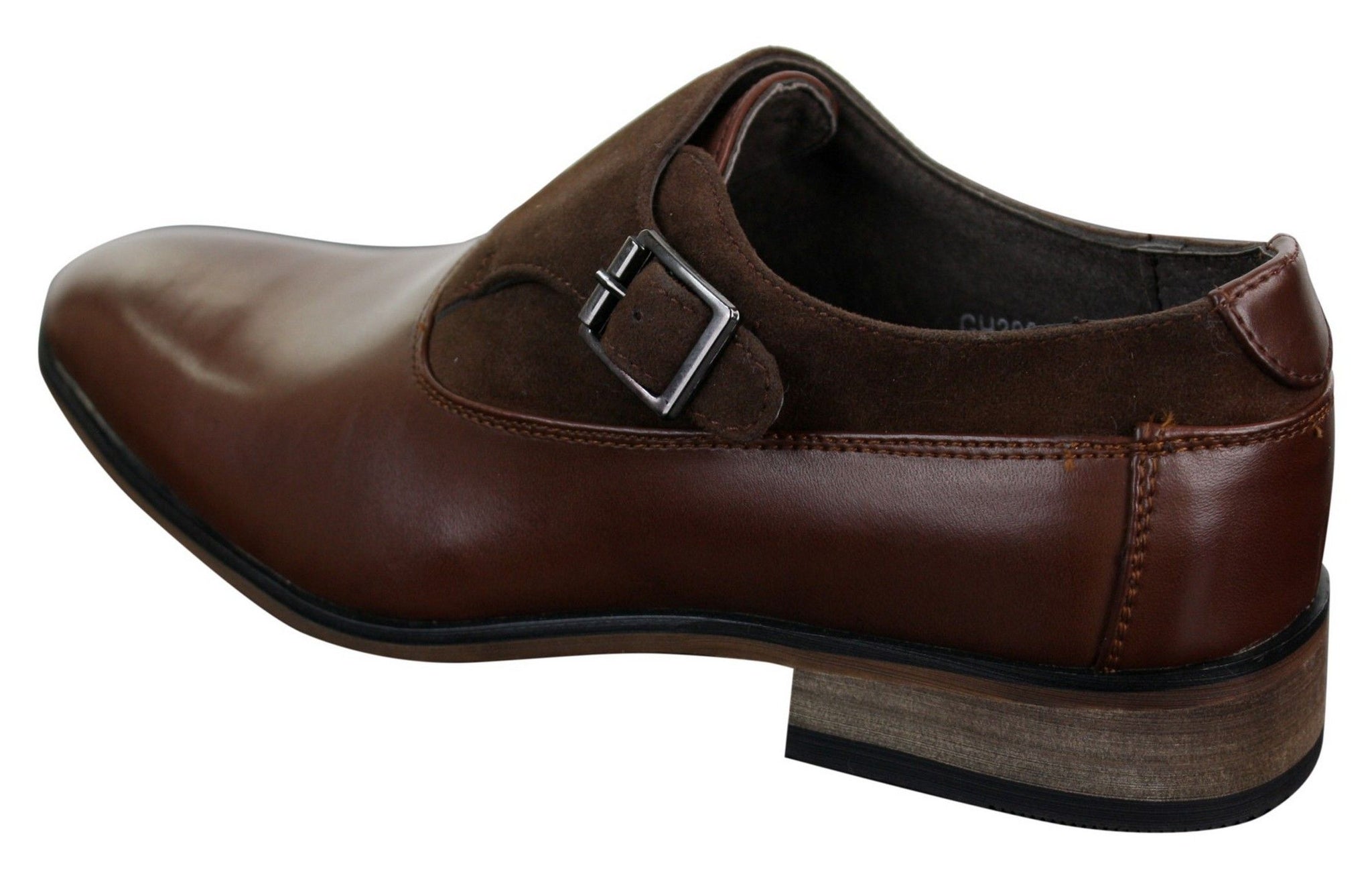 Zapatos de hombre de cuero y gamuza sin cordones con hebilla, de diseñador italiano, elegantes, informales y formales.