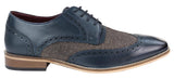 Zapatos Gatsby de hombre de cuero y tweed de los años 20