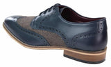 Zapatos Gatsby de hombre de cuero y tweed de los años 20
