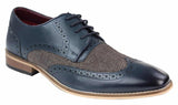 Zapatos Gatsby de hombre de cuero y tweed de los años 20