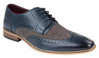 Zapatos Gatsby de hombre de cuero y tweed de los años 20