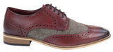 Zapatos Gatsby de hombre de cuero y tweed de los años 20