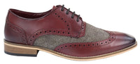 Zapatos Gatsby de hombre de cuero y tweed de los años 20