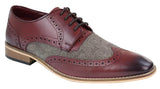 Zapatos Gatsby de hombre de cuero y tweed de los años 20
