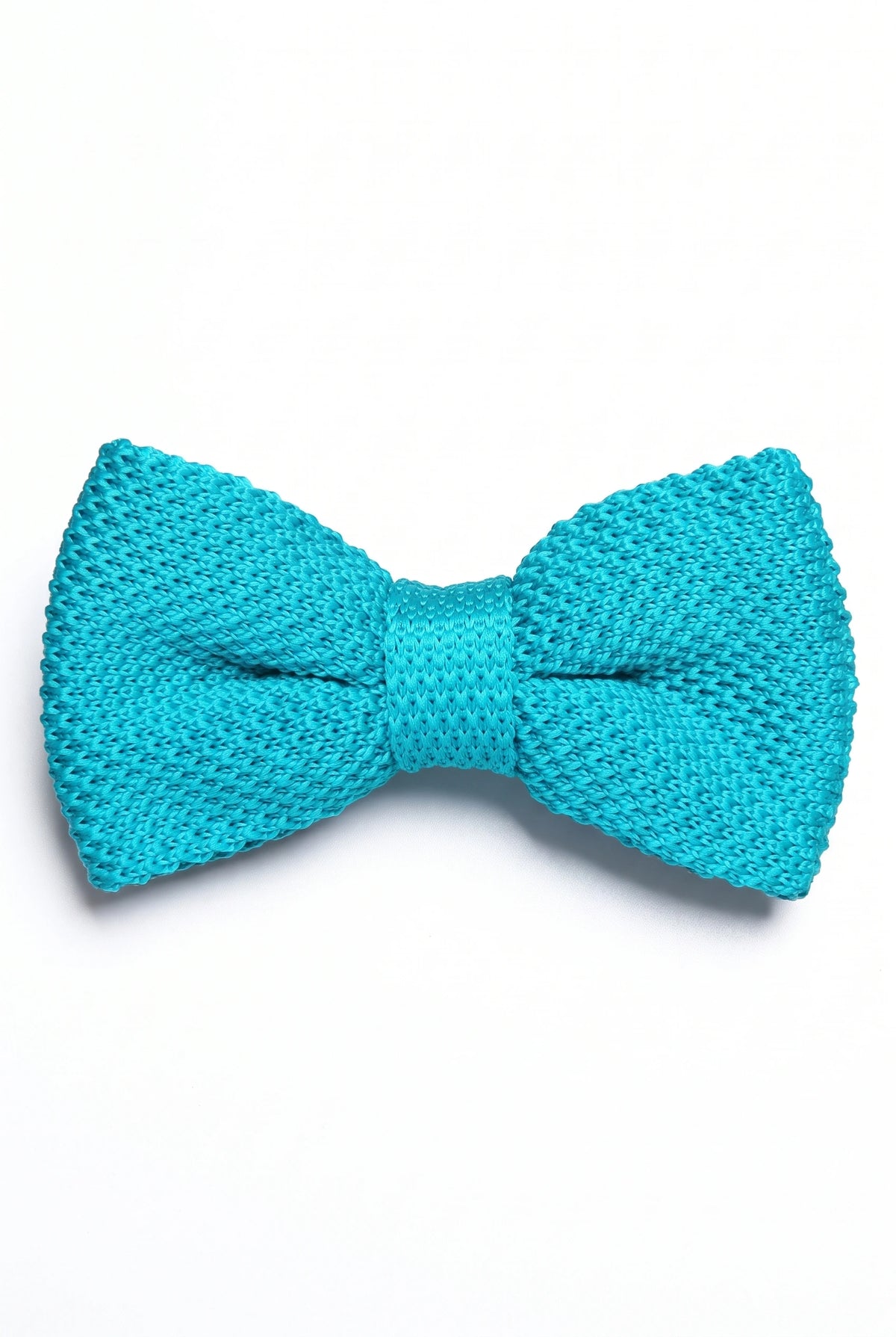 Pajarita de punto azul claro para hombre