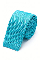 Corbata de punto azul claro para hombre