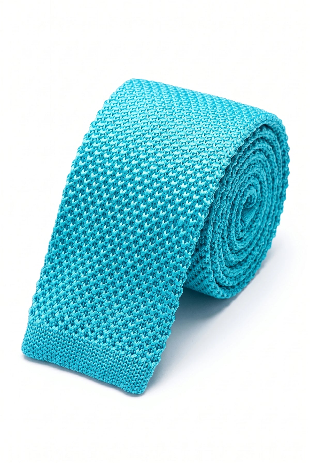 Corbata de punto azul claro para hombre