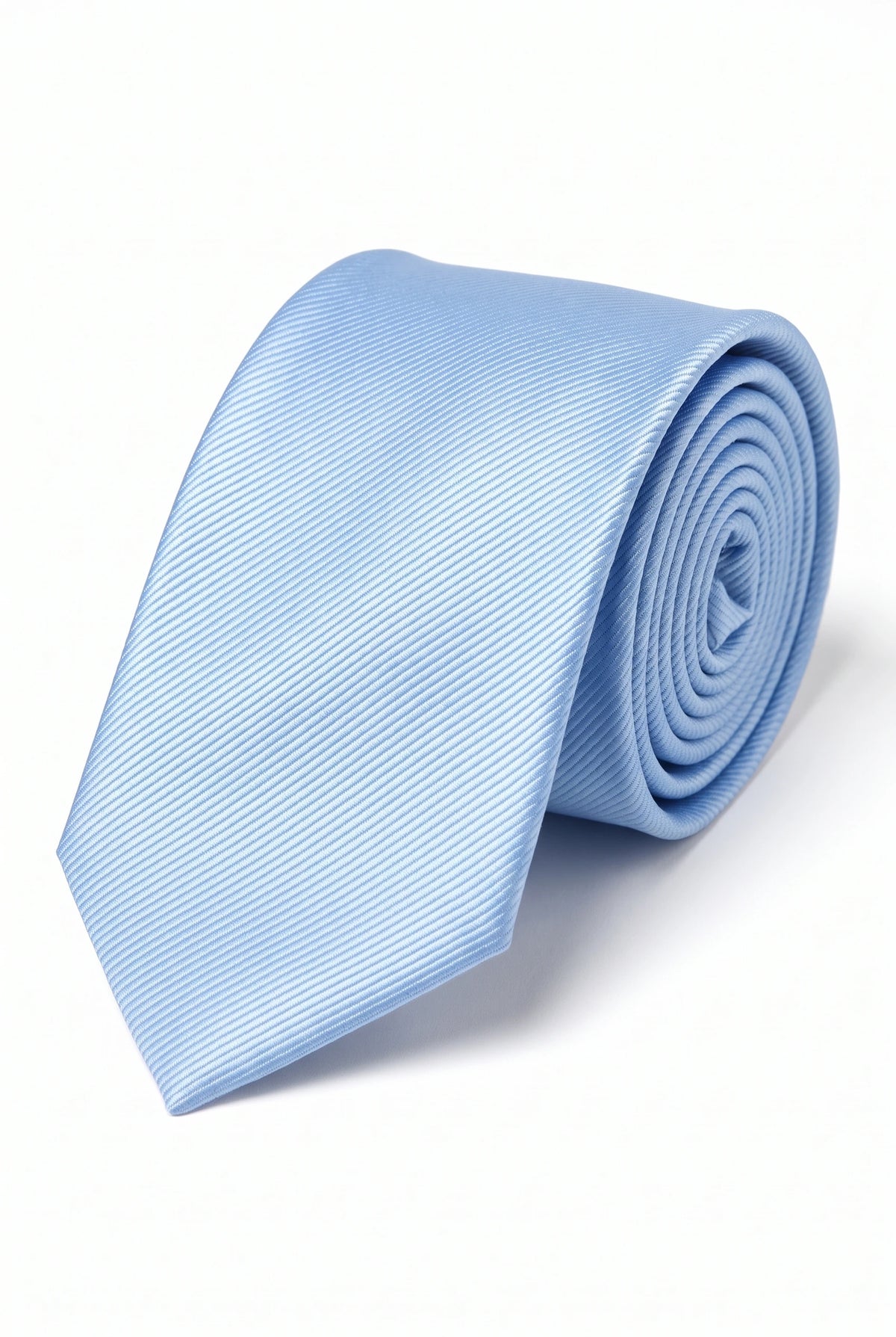 Corbata estrecha azul claro para hombre