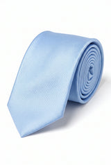 Corbata estrecha azul claro para hombre
