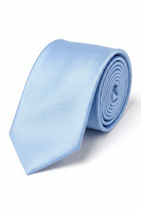 Corbata estrecha azul claro para hombre