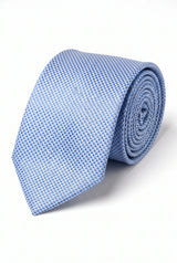 Corbata tejida texturizada azul claro para hombre