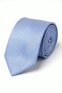 Corbata tejida texturizada azul claro para hombre
